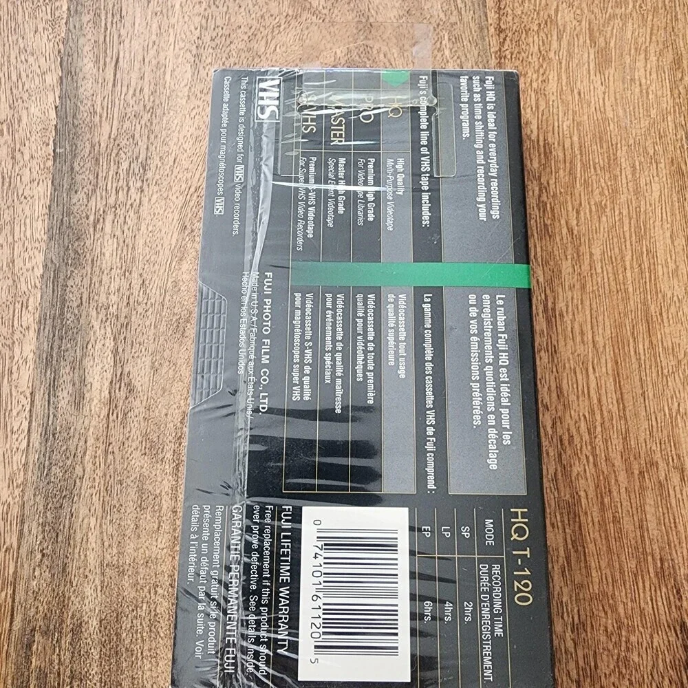 Fuji HQ 120 T-120 VHS 6 Hour High Quality Blank Video Tape Made USA New Sealed